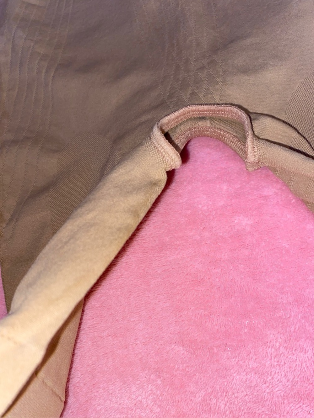 Lycra Shapewear Medium/Large Beige Nude Crotchless Highwaist Stretch Seamless - Picture 9 of 13